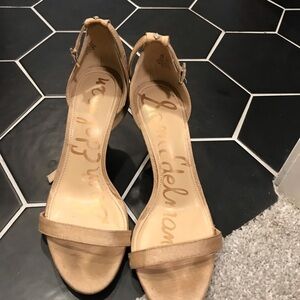 Sam Edelman linen style kitten heel
